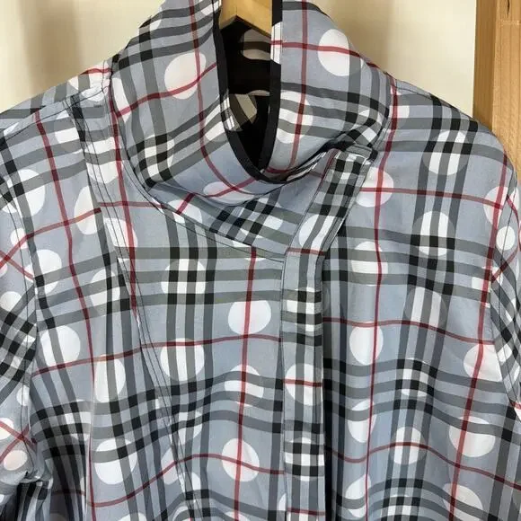 Vintage Y2K UBU Black White Polka Dot Reversible Raincoat #1297 Size 3X - Picture 10 of 14